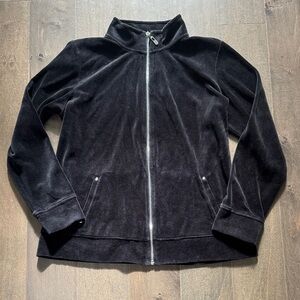 Karen Scott Women's Black Velour Jacket